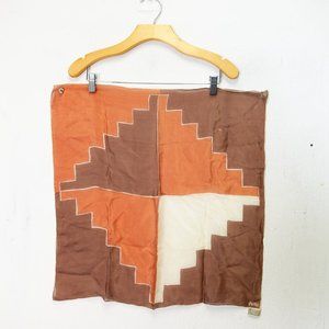 Vera Scarf Womens Silk Square Brown Wrap Shawl Bandana‎ Geometric Boho